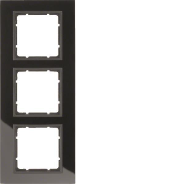 BER B7 Rahmen 10136616 3fach Glas schwarz