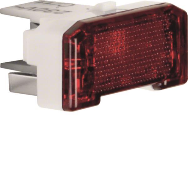 BER LED-Aggregat Modul-Einsatz 1686 weiß mit roter Kalotte