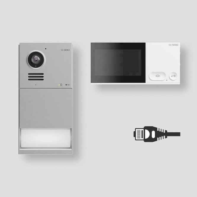 Siedle Set LAN Mattchrom IQSL-0 f.Neubau
