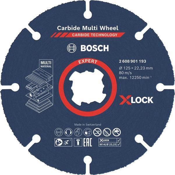 Bosch EXPERT Trennscheibe 125x22.23m Carbide Multiwheel X-Lock 2608901193