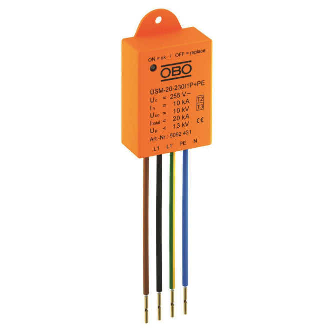 OBO ÜSM-20-230I1P+PE ÜSSmodul f.LED-Leuchten m.1 Phase 230V 5092431
