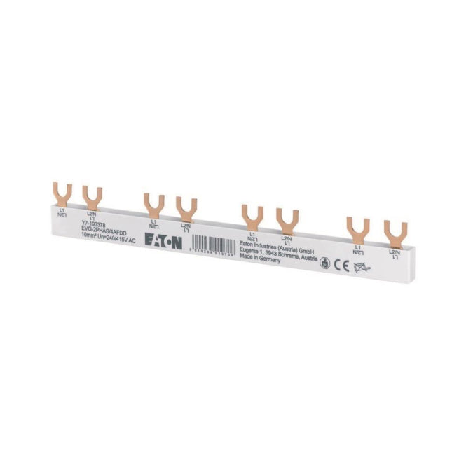 EATON EVG-2PHAS/4AFDD 193378 Phasenschiene 1ph. 10qmm Gabel 12TE