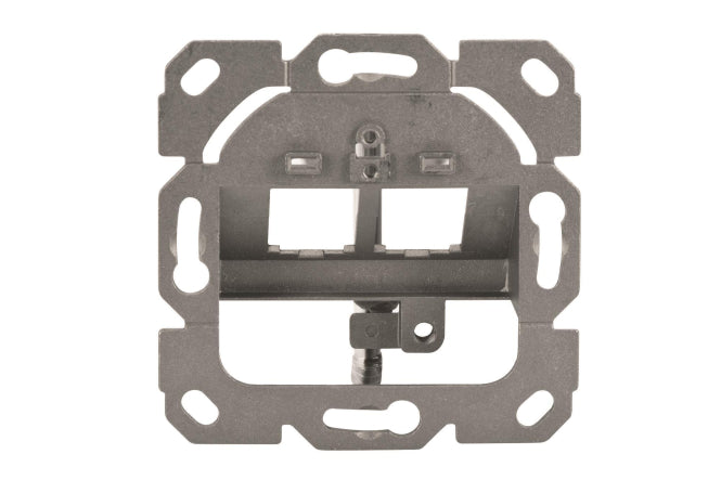 ASSM Leerdose f.Keystone rw DN-93801-1 Module 2-fach Rahmen+Zentralplatte