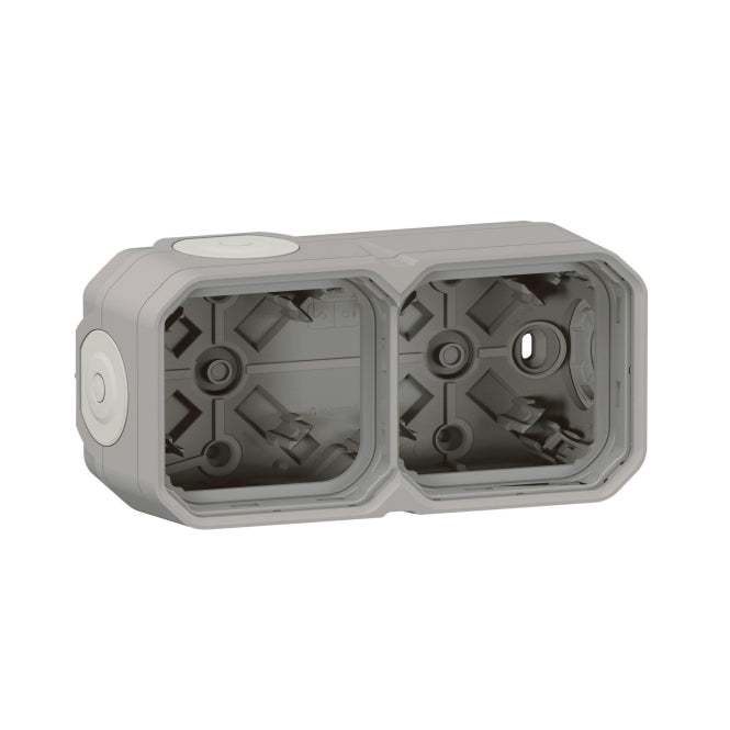 Legrand 069672L Plexo New 2fach Gehäuse waagerecht/senkrecht AP IP44 grau