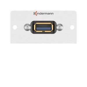 KIND Konnect 50 alu - USB3.0 7444000529 A-Bu/Bu Blende 1/2 50x50 m.Kabelpeitsche