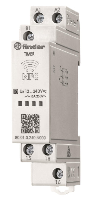Finder Zeitrelais 80.01.0.240.N000 Programmierbar über NFC Multifunktion