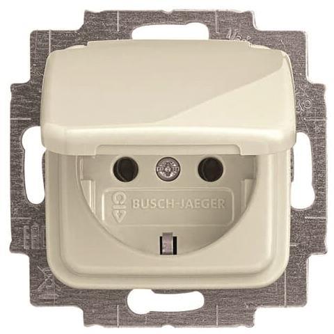 BJ Duro 2000 SI Schuko Kombi 20EUK-212 mit Klappdeckel weiss