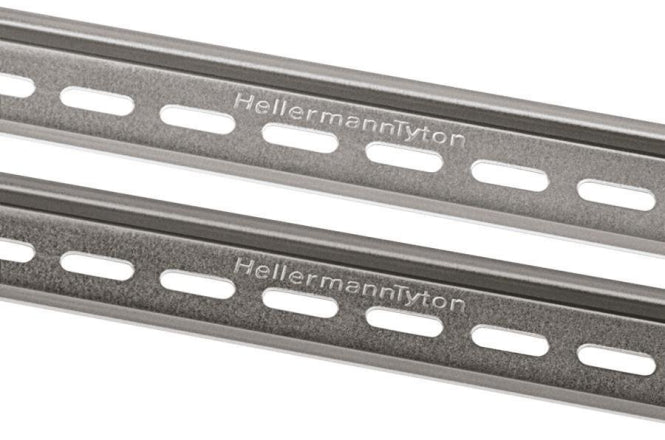 Hellermann DELTA-3AF-ST-ML 35x15 gelocht ** Tragschiene weiß chrom 181-47200