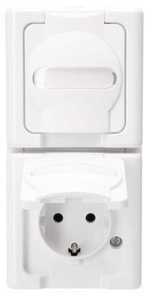 KOPP APWG Blue Electric 1314.0200.9 Schuko 2fach arktis-weiss senkrecht
