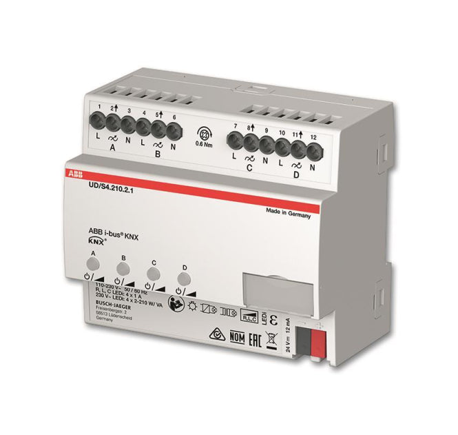 ABB LED-Dimmer 4x210 W/VA UD/S4.210.2.1 Busch-Installationsbus KNX REG-Universa