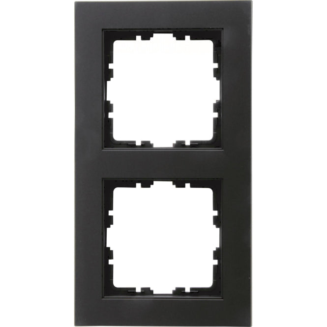 Kopp HK07-Abdeckrahmen 2-fach 402650007 Farbe:schwarz matt