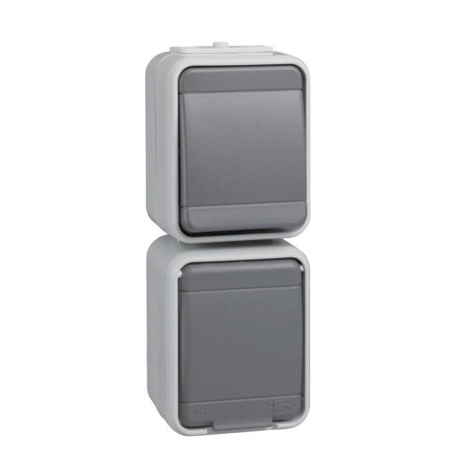 ELSO APWG Aqua-Top Kombination 448629 Schuko + Wechsel licht-/basaltgrau