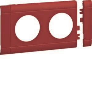 Hager Blende 2fach Steckdose GB080203020 hfr ABS OT80mm anreihbar rot