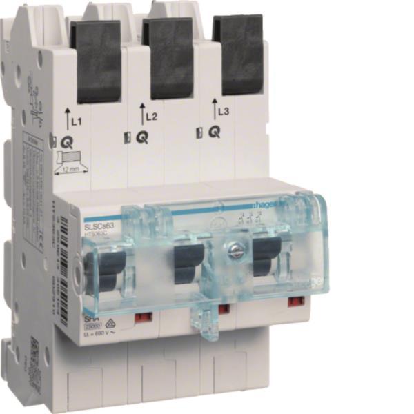 Hager SLS-Schalter 3P Cs 63A HTS363C f.Sammelschiene QuickConnect