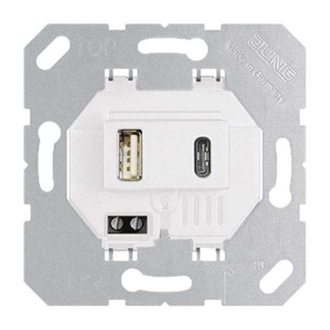 Jung USB-Ladegerät USB15CAWW alpinweiß