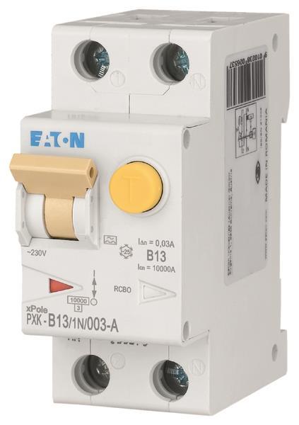 EATON PXK-B13/1N/003-A FI/LS 13A 236947 30mA LS-Kennline-B 1p+N FI-Char:A 236947