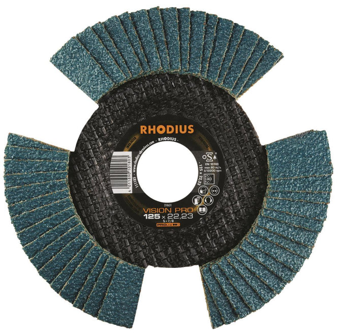 Rhodius Fächerschleifscheiben VISION PRO 115x22,23 K40 210637