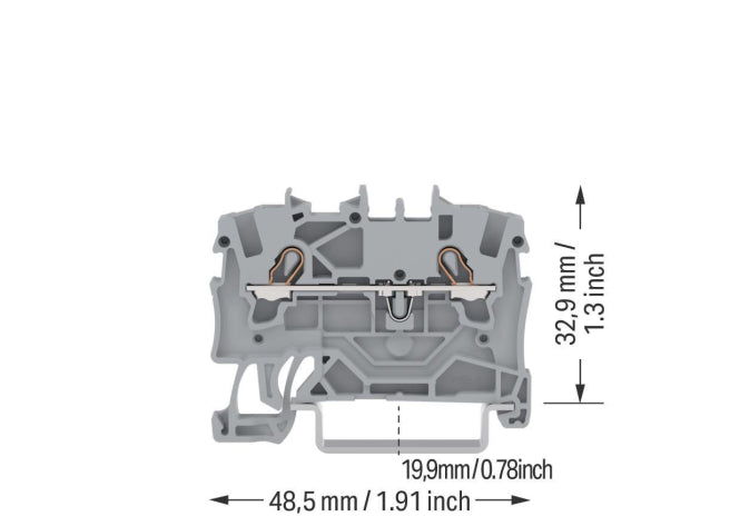 WAGO 2001-1201 2-Leiter-Durchgangsklemme ,1,5mm²,für Anwendungen Ex e II geeignet