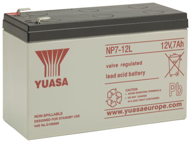 Yuasa YBL12/7.0 6,3MM VDS NP7-12L Bleiakku 12V 7Ah Faston 6,3mm VDS