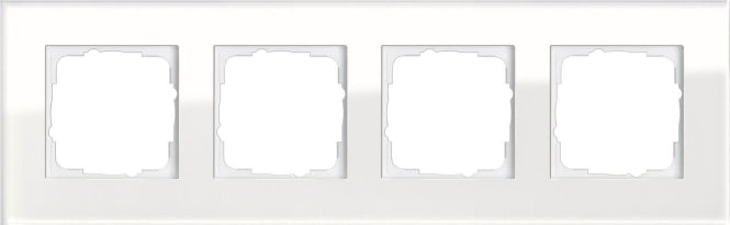 GIRA 021412 Abdeckrahmen 4fach Esprit Glas Weiß
