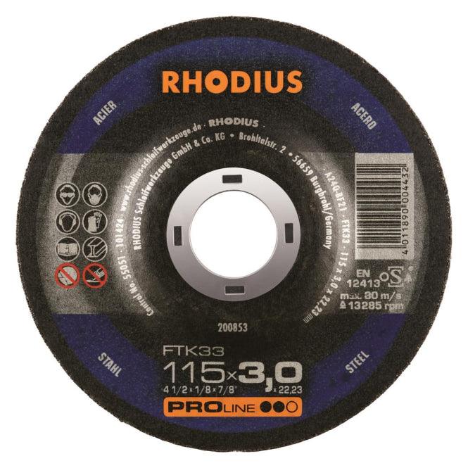 Rhodius Trennscheiben FTK 33 200853 115x3,0x22,23 Stahl
