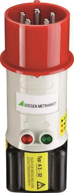 Gossen Drehstromadapter 32A A3-32 mit Drehfeldanzeige 5-pol.