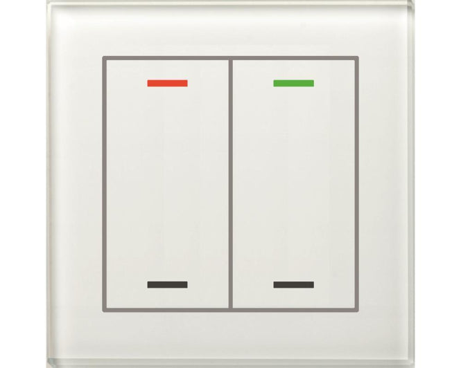 MDT BE-GTL20W.01 Glastaster II Light 2fach RGB-W Weiß Neutral