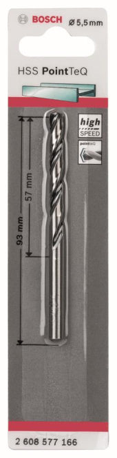 Bosch HSS-Spiralbohrer PointTeQ 5,5x93/57mm 2608577166