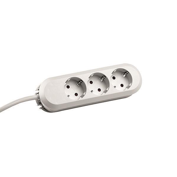 Bachmann Tischsteckdose 3xSchuko 388.271 weiß Strom 3m Schuko