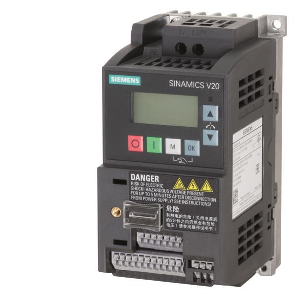 SIEM SINAMICS V20 6SL3210-5BB13-7UV1 1AC200-240V-10/+10% 47-63Hz, 0,37kW