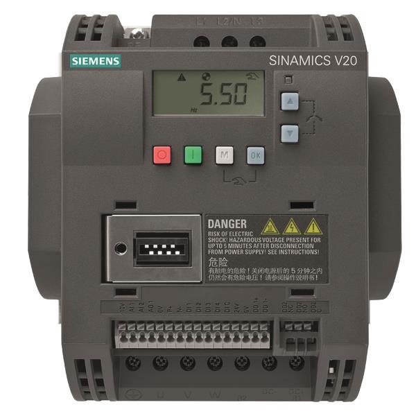 Siemens 6SL32105BE137CV0 SINAMICS V20 3AC380-480V -15/+10% Nennnleist. 0,37kW