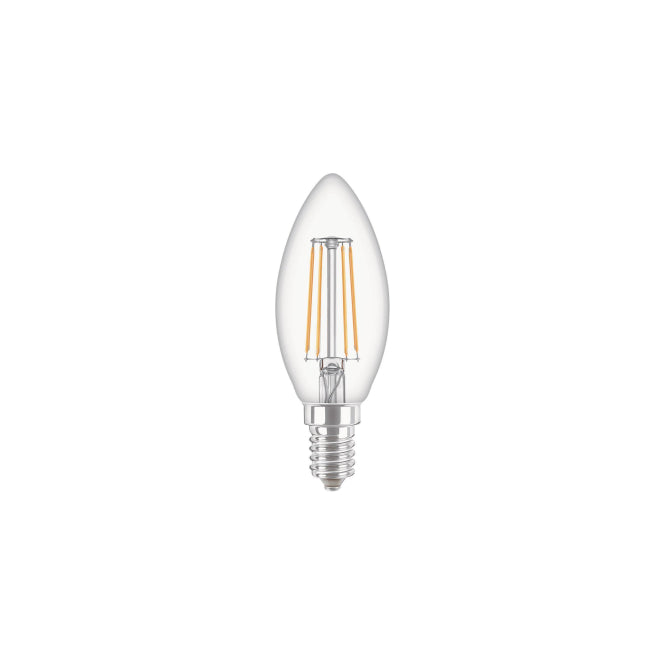 PHIL CorePro LEDcandle 4,3-40W/827 Kerze E14 470lm Glas klar EEK F