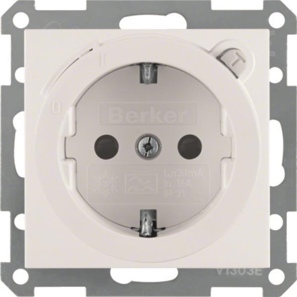 BER S1 Schuko Kombi mit Fi- 47088989 ** erh. Ber.-sch. Fi polarweiss glänzend