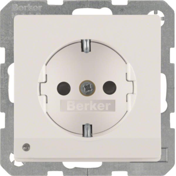 Berker Steckdose SCHUKO m. 41096089 LED-Orientierungslicht Q.1/Q.3 polarweiß