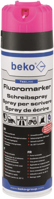 Beko TecLine Fluoromarker 29419500 Schreibspray 500 ml leuchtpink