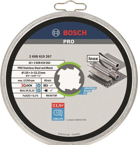 Bosch X-LOCK Trennscheibe Dose 125mm Standard for Inox VPE=10STK 2608619267