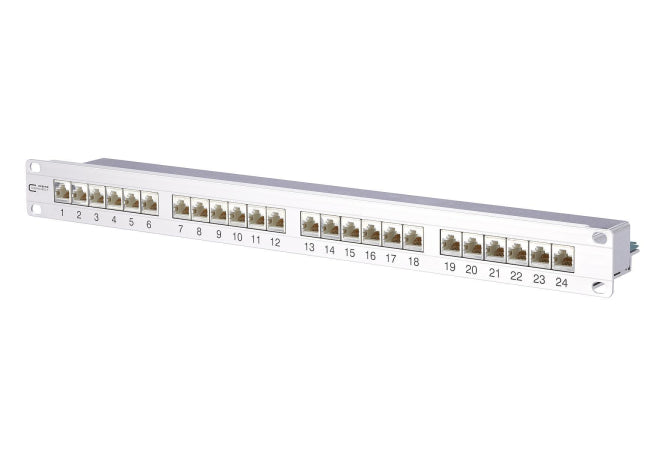 Metz E-DAT C6A Patch-Panel 130855C-E 1HE 24 Port LSA Class EA 500 MHZ