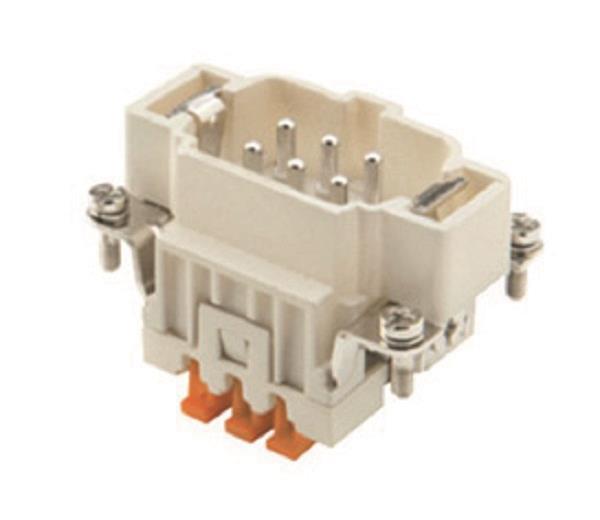ILME Stifteinsatz Gr.44.27 6P+PE CSHM 06 Silber SQUICH 16A 500V