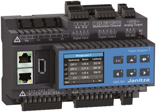 Janitza Modular UMG 801 Basisgerät 8TE erweiterbarer Netzanalysator 5231003