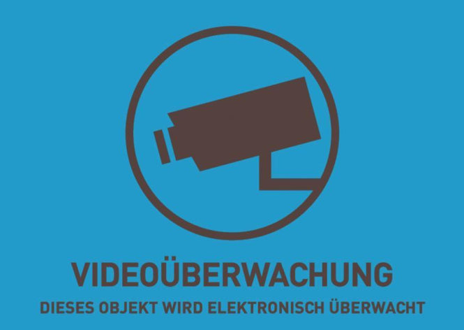 ABUS Warnaufkleber Video -D- AU1321 74x52,5mm AU1321