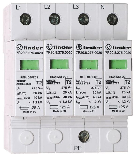 Finder 7P.25.8.275.0020 Überspannungsableiter Typ 2 4 Varistoren