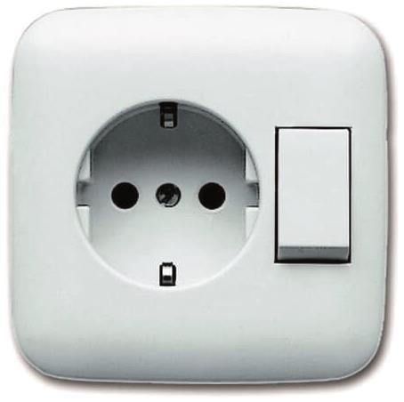 BJ Reflex SI Kombination 4310/6EUJ-214 Schuko + Wechsel alpinweiss