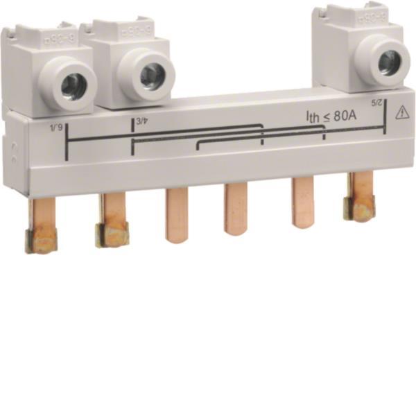 Hager Verbindungsschiene 3polig HZC708 63-80A f.Lastumschalter HIM3..