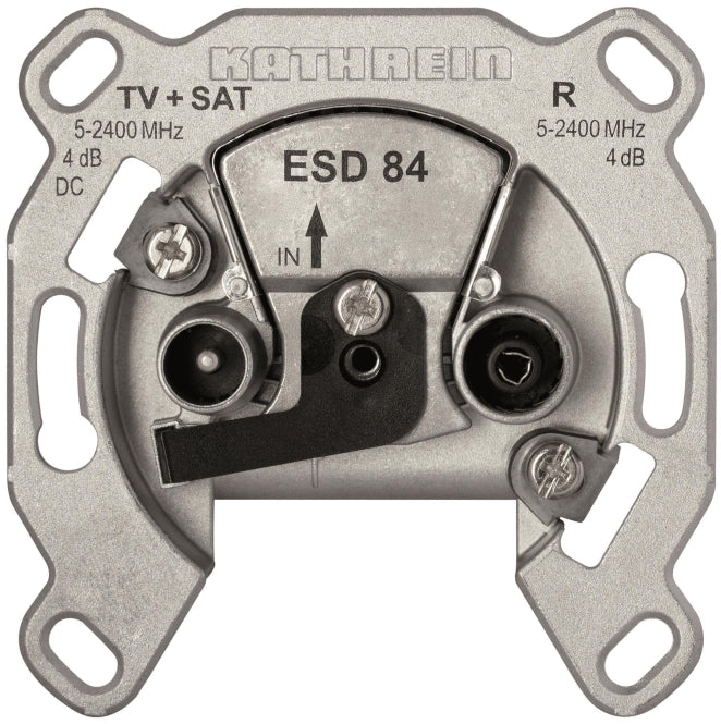 KATH Antennendose Stich 2fach ESD 84 2x4-2400MHz AD:3,8/4,3dB