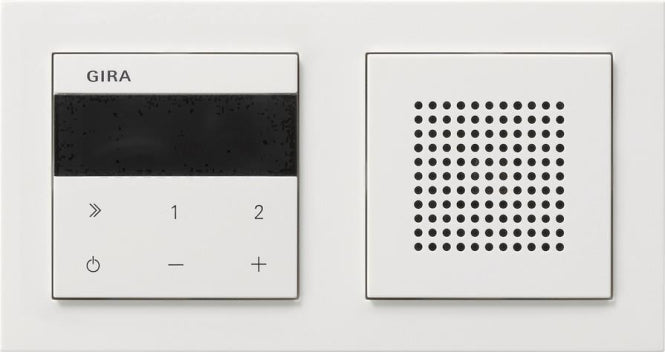 GIRA 232029 UP-Radio IP Lautsprecher+ Rahmen E2 Reinweiß glänzend