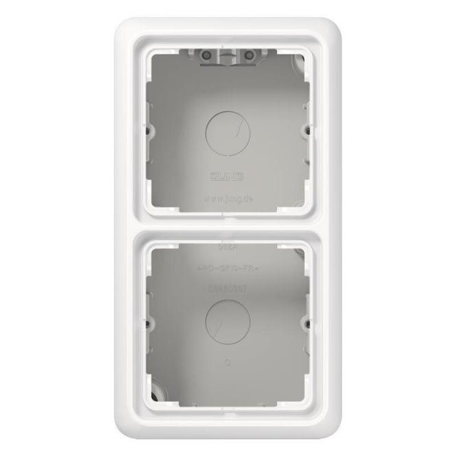 JG CD 500 AP-Kappe mit Rahmen CD582AWW 2fach alpinweiß