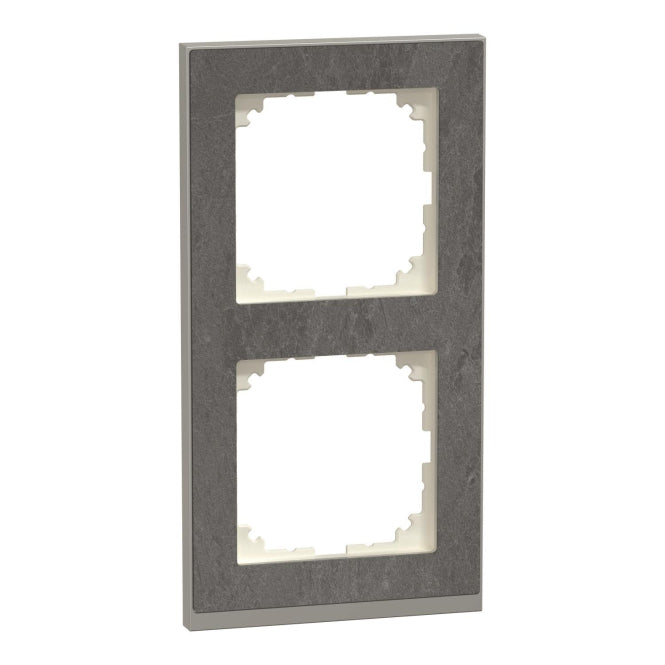 Merten M-Pure Decor-Rahmen MEG4020-3669 2fach Schiefer/aluminium