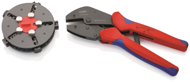 Knipex MultiCrimp-Zange 250mm 973302 mit Wechselmagazin und 5 Crimpeinsätzen