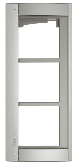 BTicino 350231 Abdeckrahmen 3M m.Träger f.Türstation SFERA Aluminium Allmetal