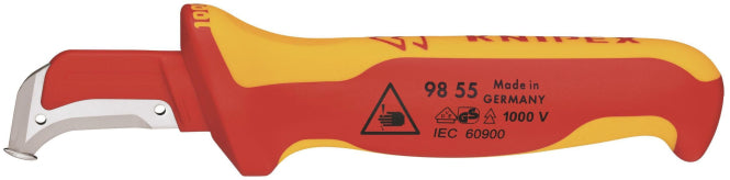 Knipex VDE-Kabelmesser 190mm 9855SB mit Gleitschutz